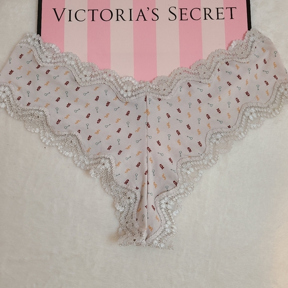 Rare VTG Victoria's Secret Smooth Microfiber Lace Cheeky Panty Size Lg - Picture 3 of 6